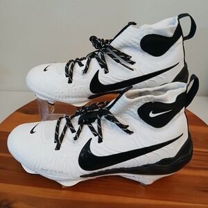 Nike Zoom Alpha Huarache Elite 4 Mid Baseball Cleats Mens 8 White DJ6517-107